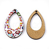Printed Basswood Pendants X-WOOD-S045-001B-2