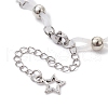 Alloy & Silicone Link Chain Bracelets BJEW-JB09984-01-4