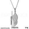 Stainless Steel Angel Wing Pendant Necklaces for Women WY0502-1-1