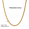 5mm Stylish Stainless Steel Rope Chain Necklaces for Women Men AA4830-7-1