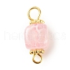 Natural Agate Connector Charms PALLOY-JF01587-01-2