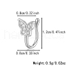 925 Sterling Silver Pave Clear Cubic Zirconia Nose Rings IM7825-12-1