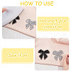 CRASPIRE 8Pcs 2 Colors Bowknot Hotfix Rhinestone Appliques DIY-CP0009-66-6