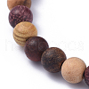 Wood Beads Stretch Bracelets BJEW-JB05050-01-2