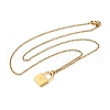 304 Stainless Steel Rolo Chain Pendant Necklaces NJEW-S444-01G-18-2