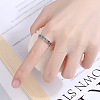 Leaf 925 Sterling Silver Adjustable Finger Rings FS-WG9DE26-01-3