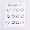 304 Stainless Steel Stud Earrings EJEW-I235-07A-4