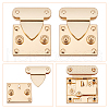 WADORN 3 Sets Zinc Alloy Lock Clasps FIND-WR0007-86-3