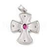 Brass Micro Pave Cubic Zirconia Pendants KK-M246-01P-2
