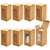 Kraft Paper Candy Boxes with PVC Clear Window CON-WH0097-07A-02B-1