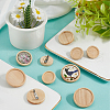SUNNYCLUE Dyed Wood Brooch Cabochon Settings FIND-SC0012-85C-4