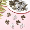30Pcs 2 Colors Tibetan Style Alloy Pendants TIBEP-FS0001-17-8