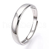 925 Sterling Silver Adjustable Smooth Ring Settings STER-T007-07P-1