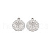 Non-Tarnish 304 Stainless Steel Pendant Rhinestone Settings STAS-N097-183P-2