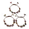 Adjustable Natural Kambaba Jasper Braided Bead Bracelets for Women BJEW-U035-02O-4