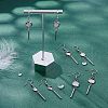 Unicraftale DIY Flat Round Earring with Dome Making Kit DIY-UN0003-41-2