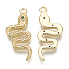 Brass Micro Pave Cubic Zirconia Pendants X-KK-R136-047-NF-2