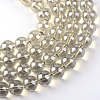 Electroplate Glass Beads Strands X-EGLA-Q062-8mm-A11-1