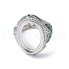 Adjustable Brass Enamel Pad Ring Base Settings KK-K399-08P-2