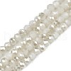 Electroplate Opaque Solid Color Glass Beads Strands X-EGLA-Q112-B02-1