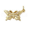 Brass Micro Pave Clear Cubic Zirconia Pendants KK-U005-01M-G-1