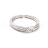 Clear Cubic Zirconia Open Cuff Ring RJEW-H127-05P-2