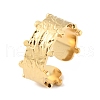 304 Stainless Steel Textured Open Cuff Rings RJEW-D002-38G-3