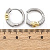 Brass Micro Pave Clear Cubic Zirconia Hoop Earrings EJEW-H158-20B-GP-5