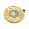 316 Surgical Stainless Steel Enamel Pendants STAS-M073-18A-03G-2