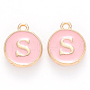 Golden Plated Alloy Enamel Charms ENAM-S118-07S-1