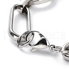 304 Stainless Steel Oval Link Chain Bracelets BJEW-I293-03P-3