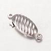 Tarnish Resistant Oval 304 Stainless Steel Box Clasps STAS-L183-05-1