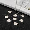 Tarnish Resistant 304 Stainless Steel Stamping Blank Tag Flat Heart Charms Pendants STAS-Q171-01-5