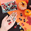 ARRICRAFT 60Pcs 4 Colors Halloween Dyed Synthetic Turquoise Pendants FIND-AR0003-26-3