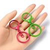 10Pcs 10 Colors Baking Painted Zinc Alloy Keychain Clasps FIND-YW0004-55-4