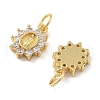 Brass Micro Pave Cubic Zirconia Pendants KK-C092-19D-G-2