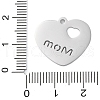 Mother's Day Non-Tarnish 304 Stainless Steel Pendants STAS-N104-06P-3