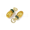 Brass Enamel Pendants KK-H072-18G-01-2