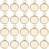 Beebeecraft 40Pcs 304 Stainless Steel Pendant Cabochon Settings STAS-BBC0006-24A-G-1