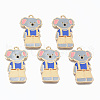 Alloy Enamel Pendants X-ENAM-T011-16KC-RS-1