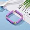 Handmade Polymer Clay Heishi Beads Stretch Bracelets BJEW-JB05621-01-4