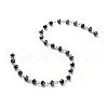 Handmade Electroplate Glass Beaded Chains AJEW-JB00528-3