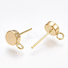 Brass Stud Earring Findings KK-T038-293G-1