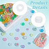 ARRICRAFT DIY Luminous Flat Round Plastic & Acrylic Beads Bracelet Kits DIY-AR0004-15-4