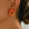 Stainless Steel Enamel Vortex Spiral Stud Earrings LD7600-5-2
