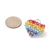 Glass Beaded Heart Pendants PALLOY-JF02093-2