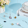 9Pcs 3 Styles Brass Macrame Pouch Braided Gemstone Holder Pendant Necklace Making NJEW-UN00001-2