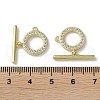 Rack Plating Brass Micro Pave Clear Cubic Zirconia Toggle Clasps KK-M272-11G-3