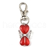 Angel Glass Pendant Decoration HJEW-JM01188-4