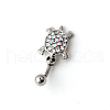 Tortoise 316 Surgical Stainless Steel with Rhinestone Belly Rings FS-WG77A27-01-4